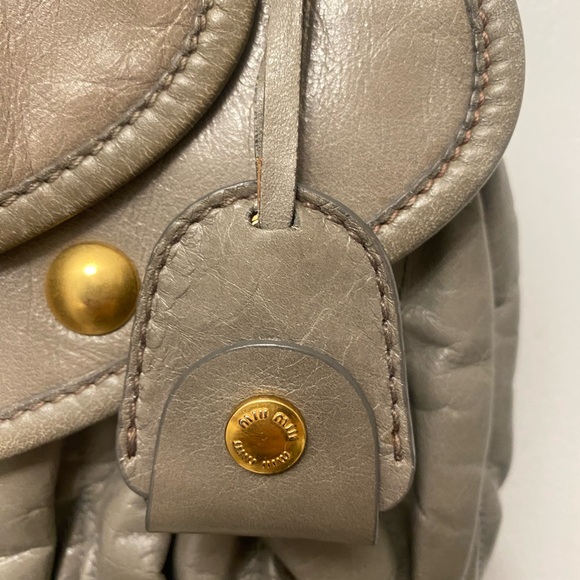 MIU MIU MATALESSE NAPA LEATHER CROSS BODY/SHOULDER BAG - Picture 7 of 13